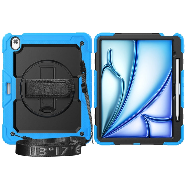 For iPad Air 13 2024 Silicone + PC Tablet Protective Case(Black+Light Blue) - iPad Air 13 2024 Cases by PMC TechLife | Online Shopping South Africa | PMC TechLife | Buy Now Pay Later Mobicred