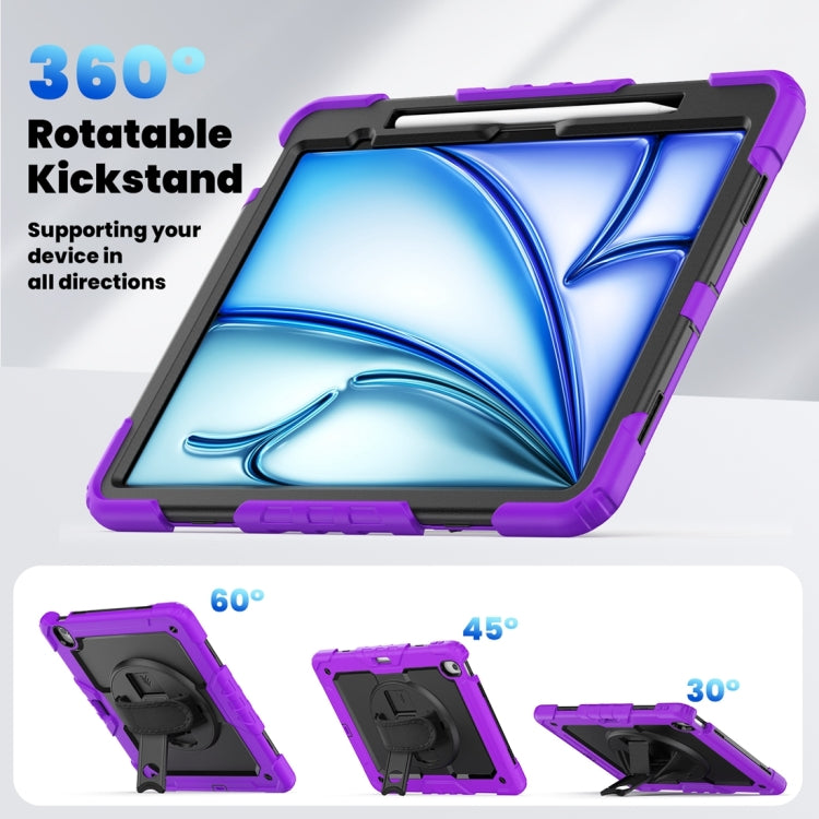 For iPad Air 13 2024 Silicone + PC Tablet Protective Case(Purple+Black) - iPad Air 13 2024 Cases by PMC TechLife | Online Shopping South Africa | PMC TechLife | Buy Now Pay Later Mobicred