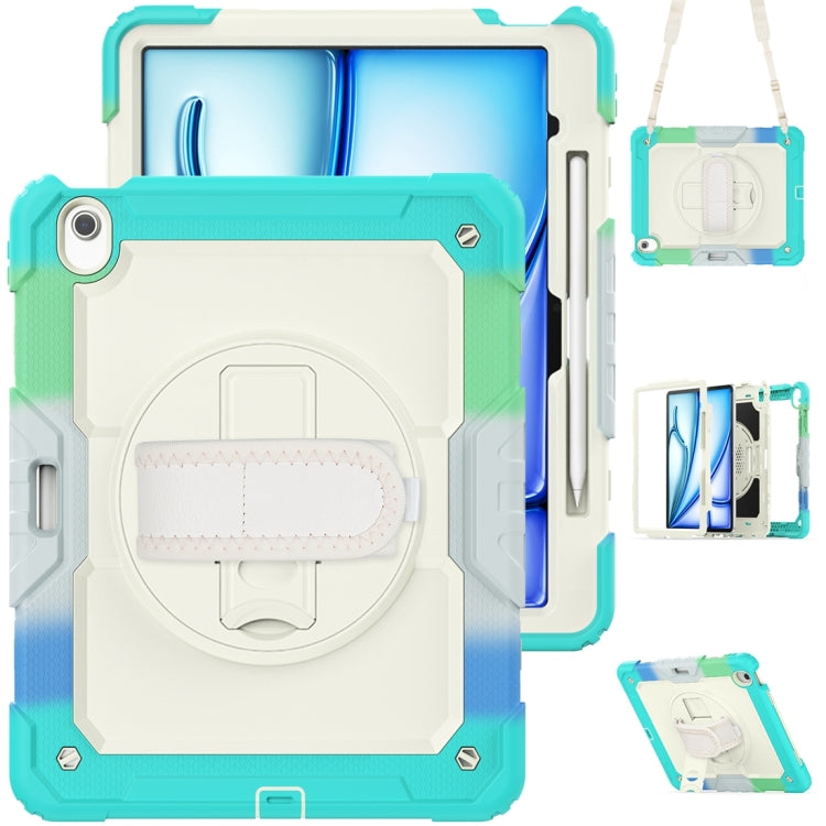 For iPad Air 13 2024 / Air 13 2025 Silicone Hybrid PC Tablet Protective Case(Rainbow Blue) - iPad Air 13 2025 / 2024 Cases by PMC TechLife | Online Shopping South Africa | PMC TechLife | Buy Now Pay Later Mobicred