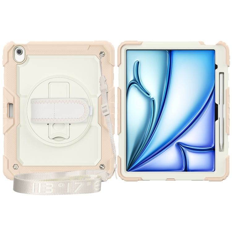 For iPad Air 13 2024 Silicone + PC Tablet Protective Case(Cream+Rose Gold) - iPad Air 13 2024 Cases by PMC TechLife | Online Shopping South Africa | PMC TechLife | Buy Now Pay Later Mobicred