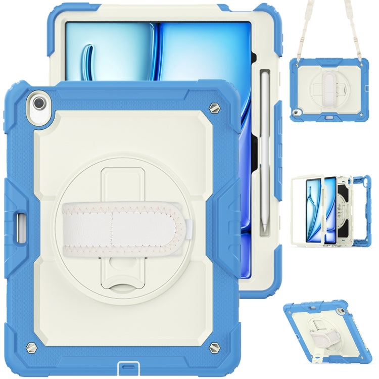 For iPad Air 13 2024 Silicone + PC Tablet Protective Case(Cream+Navy Blue) - iPad Air 13 2024 Cases by PMC TechLife | Online Shopping South Africa | PMC TechLife | Buy Now Pay Later Mobicred