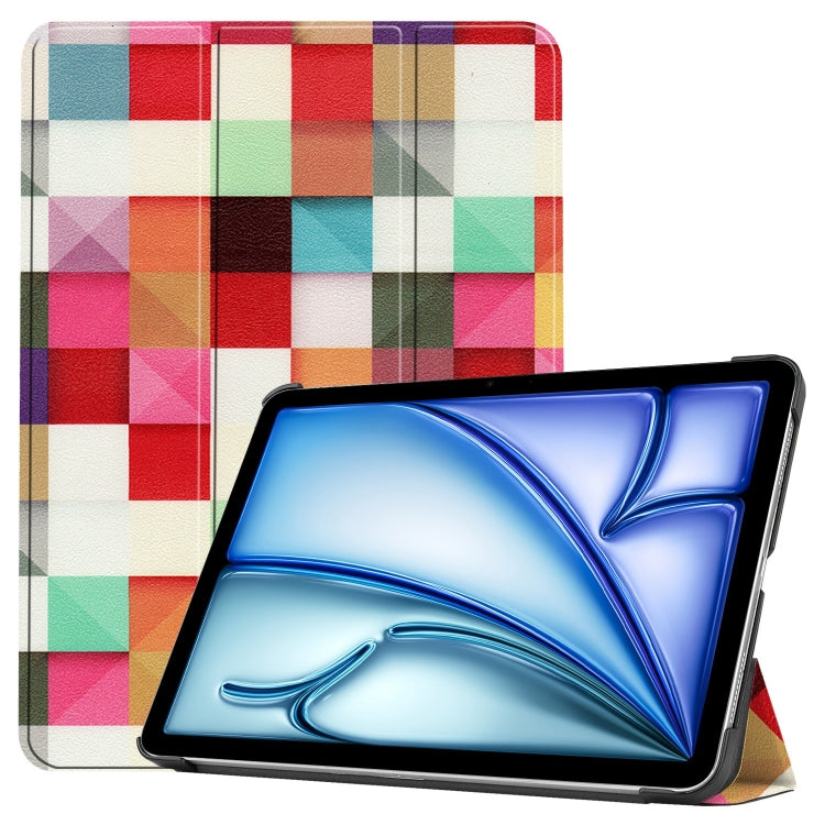 For iPad Air 11 2025 / 2024 Custer Painted 3-Fold Holder Smart Leather Tablet Case(Magic Cube) - iPad Air 11 2025 / 2024 Cases by PMC TechLife | Online Shopping South Africa | PMC TechLife | Buy Now Pay Later Mobicred
