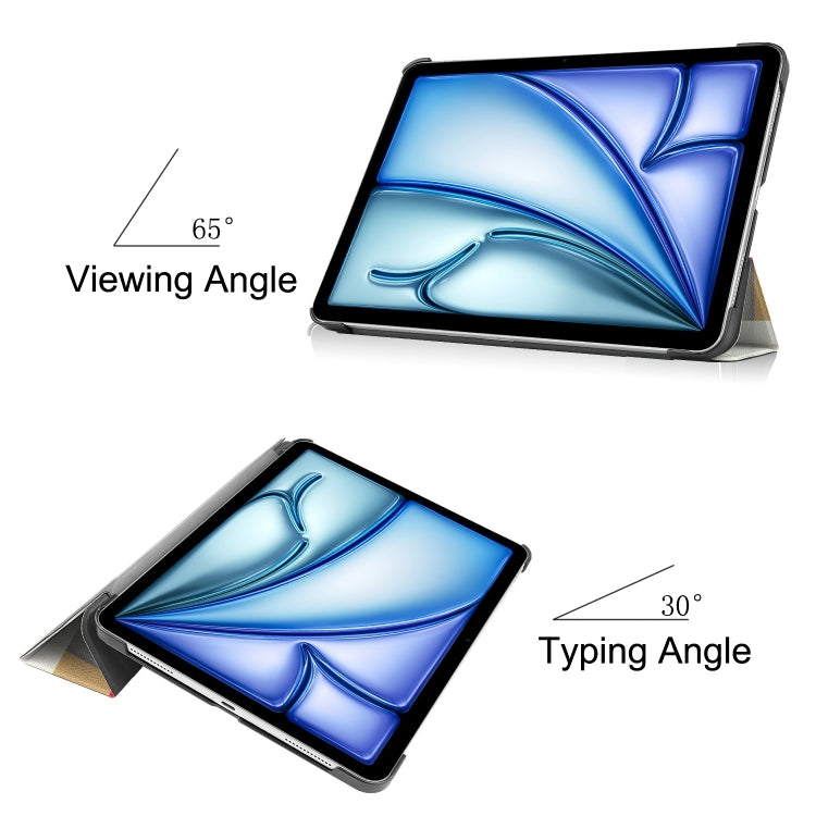 For iPad Air 11 2025 / 2024 Custer Painted 3-Fold Holder Smart Leather Tablet Case(Magic Cube) - iPad Air 11 2025 / 2024 Cases by PMC TechLife | Online Shopping South Africa | PMC TechLife | Buy Now Pay Later Mobicred