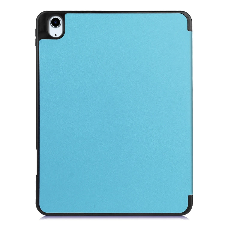 For iPad Air 11 2024 Custer TPU Pure Color 3-Fold Holder Smart Leather Tablet Case(Sky Blue) - iPad Air 11 2024 Cases by PMC TechLife | Online Shopping South Africa | PMC TechLife | Buy Now Pay Later Mobicred