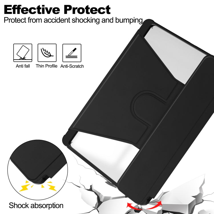For iPad Air 13 2025 / 2024 Transparent Rotation Smart Leather Tablet Case with Keyboard(Black) - iPad Air 13 2025 / 2024 Cases by PMC TechLife | Online Shopping South Africa | PMC TechLife | Buy Now Pay Later Mobicred