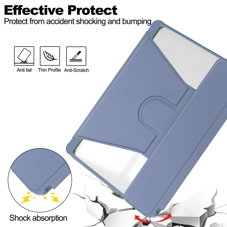 For iPad Air 13 2024 Transparent Rotation Smart Leather Tablet Case with Keyboard(Lavender) - iPad Air 13 2024 Cases by PMC TechLife | Online Shopping South Africa | PMC TechLife | Buy Now Pay Later Mobicred