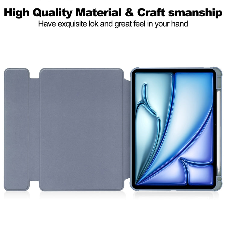 For iPad Air 11 2024 Transparent Rotation Smart Leather Tablet Case with Keyboard(Lavender) - iPad Air 11 2024 Cases by PMC TechLife | Online Shopping South Africa | PMC TechLife | Buy Now Pay Later Mobicred