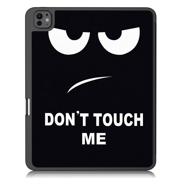 For iPad Pro 13 2024 Custer Painted 3-Fold Holder Smart Leather Tablet Case with Pen Tray(Big Eye ME) - iPad Pro 13 2024 Cases by PMC TechLife | Online Shopping South Africa | PMC TechLife | Buy Now Pay Later Mobicred