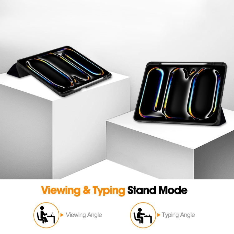 For iPad Pro 13 2024 Custer Painted 3-Fold Holder Smart Leather Tablet Case with Pen Tray(Big Eye ME) - iPad Pro 13 2024 Cases by PMC TechLife | Online Shopping South Africa | PMC TechLife | Buy Now Pay Later Mobicred