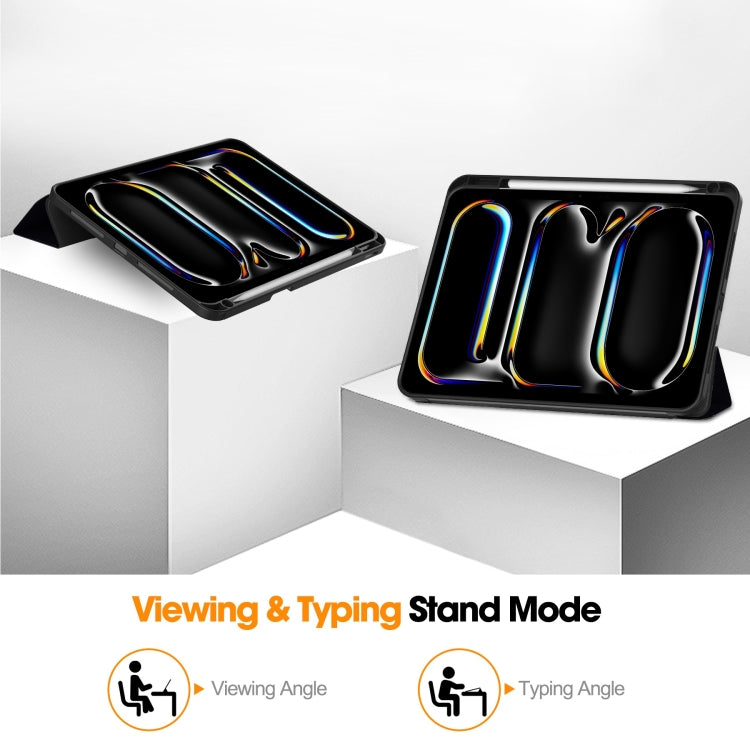 For iPad Pro 11 2024 Custer Painted 3-Fold Holder Smart Leather Tablet Case with Pen Tray(Big Eye ME) - iPad Pro 11 2024 Cases by PMC TechLife | Online Shopping South Africa | PMC TechLife | Buy Now Pay Later Mobicred