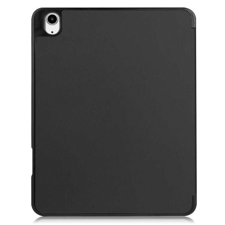 For iPad Air 13 2024 / 2025 Custer TPU Pure Color 3-Fold Holder Smart Leather Tablet Case with Pen Tray(Black) - iPad Air 13 2025 / 2024 Cases by PMC TechLife | Online Shopping South Africa | PMC TechLife | Buy Now Pay Later Mobicred