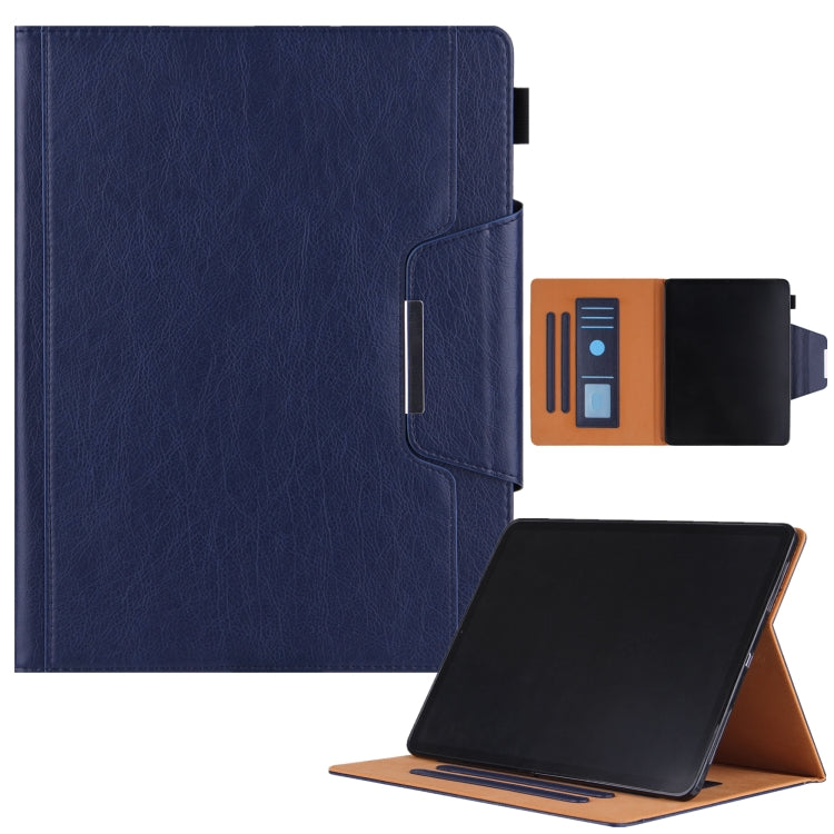 For iPad Pro 13 2024 Solid Color Metal Buckle Leather Smart Tablet Case(Royal Blue) - iPad Pro 13 2024 Cases by PMC TechLife | Online Shopping South Africa | PMC TechLife | Buy Now Pay Later Mobicred
