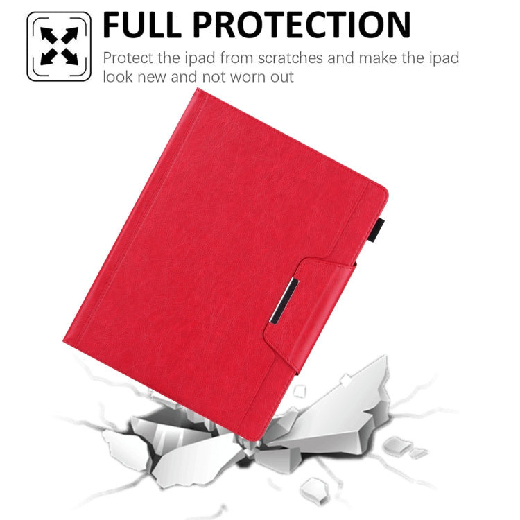 For iPad Pro 13 2024 Solid Color Metal Buckle Leather Smart Tablet Case(Red) - iPad Pro 13 2024 Cases by PMC TechLife | Online Shopping South Africa | PMC TechLife | Buy Now Pay Later Mobicred