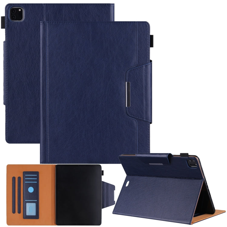 For iPad Pro 11 2024 Solid Color Metal Buckle Leather Smart Tablet Case(Royal Blue) - iPad Pro 11 2024 Cases by PMC TechLife | Online Shopping South Africa | PMC TechLife | Buy Now Pay Later Mobicred