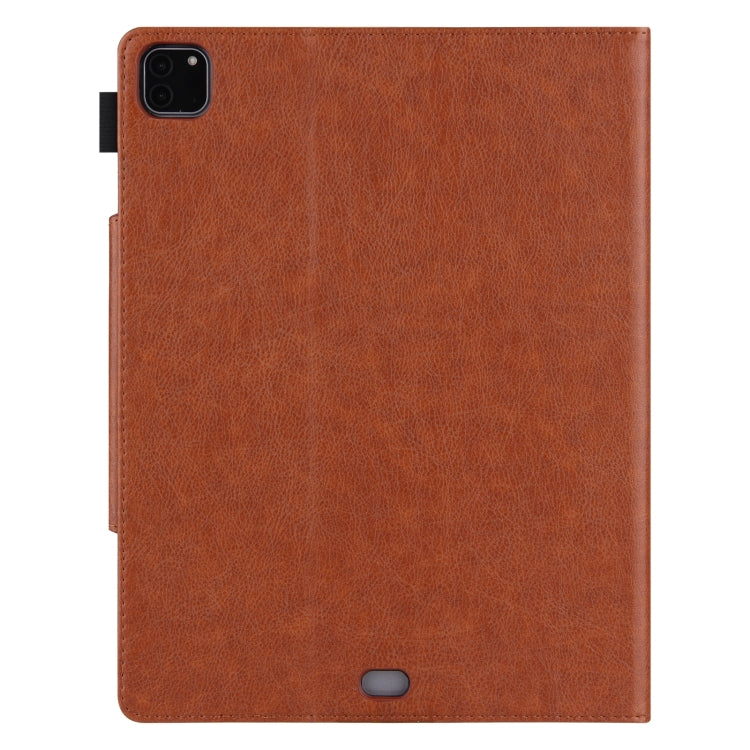 For iPad Pro 11 2024 Solid Color Metal Buckle Leather Smart Tablet Case(Brown) - iPad Pro 11 2024 Cases by PMC TechLife | Online Shopping South Africa | PMC TechLife | Buy Now Pay Later Mobicred