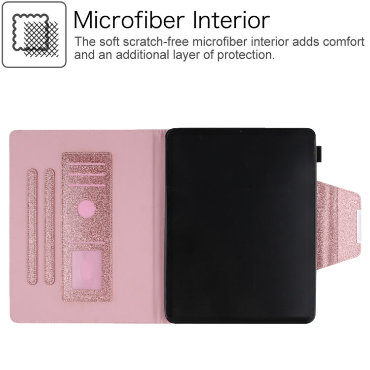 For iPad Pro 13 2024 Glitter Metal Buckle Leather Smart Tablet Case(Rose Gold) - iPad Pro 13 2024 Cases by PMC TechLife | Online Shopping South Africa | PMC TechLife | Buy Now Pay Later Mobicred