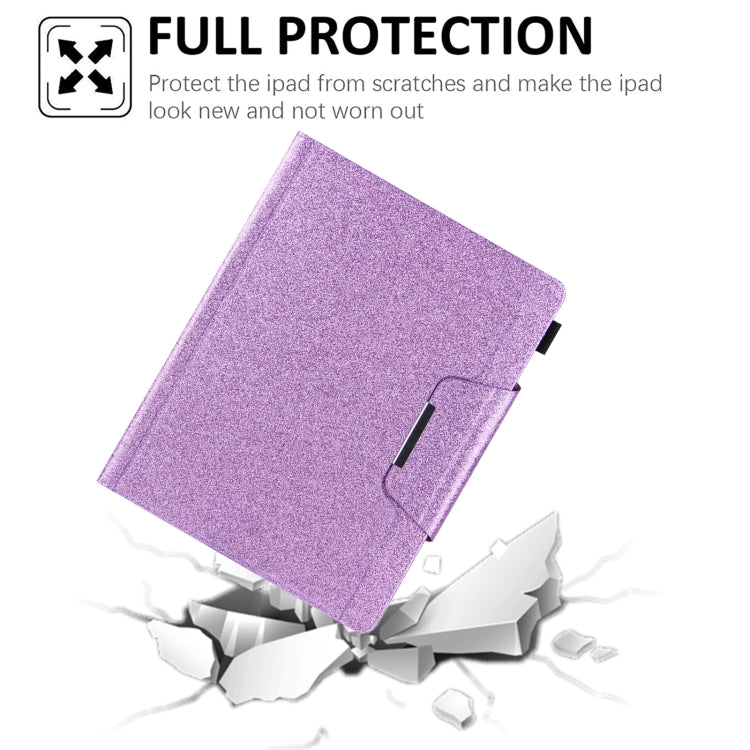 For iPad Pro 13 2024 Glitter Metal Buckle Leather Smart Tablet Case(Purple) - iPad Pro 13 2024 Cases by PMC TechLife | Online Shopping South Africa | PMC TechLife | Buy Now Pay Later Mobicred