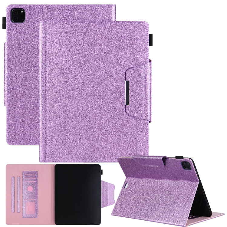 For iPad Pro 11 2024 Glitter Metal Buckle Leather Smart Tablet Case(Purple) - iPad Pro 11 2024 Cases by PMC TechLife | Online Shopping South Africa | PMC TechLife | Buy Now Pay Later Mobicred