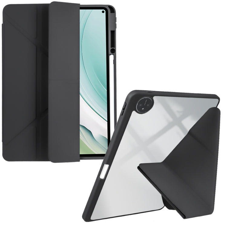 For Huawei MatePad Pro 11 2022 / 2024 Clear Acrylic Deformation Leather Tablet Case(Black) - Huawei by PMC Jewellery | Online Shopping South Africa | PMC Jewellery | Buy Now Pay Later Mobicred