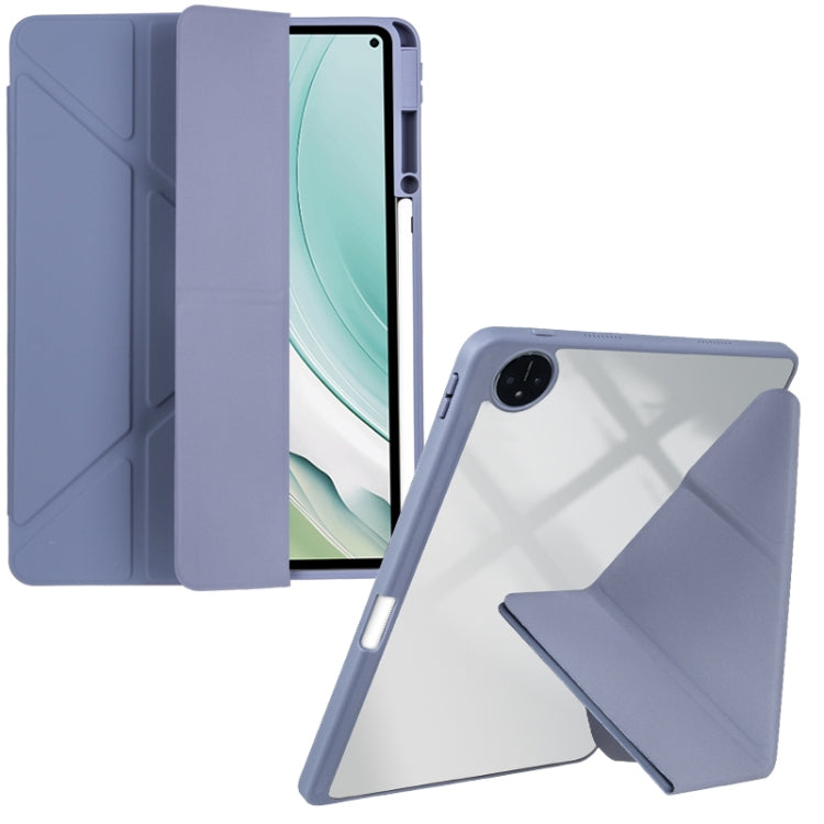 For Huawei MatePad Pro 11 2022 / 2024 Clear Acrylic Deformation Leather Tablet Case(Lavender Purple) - Huawei by PMC Jewellery | Online Shopping South Africa | PMC Jewellery | Buy Now Pay Later Mobicred