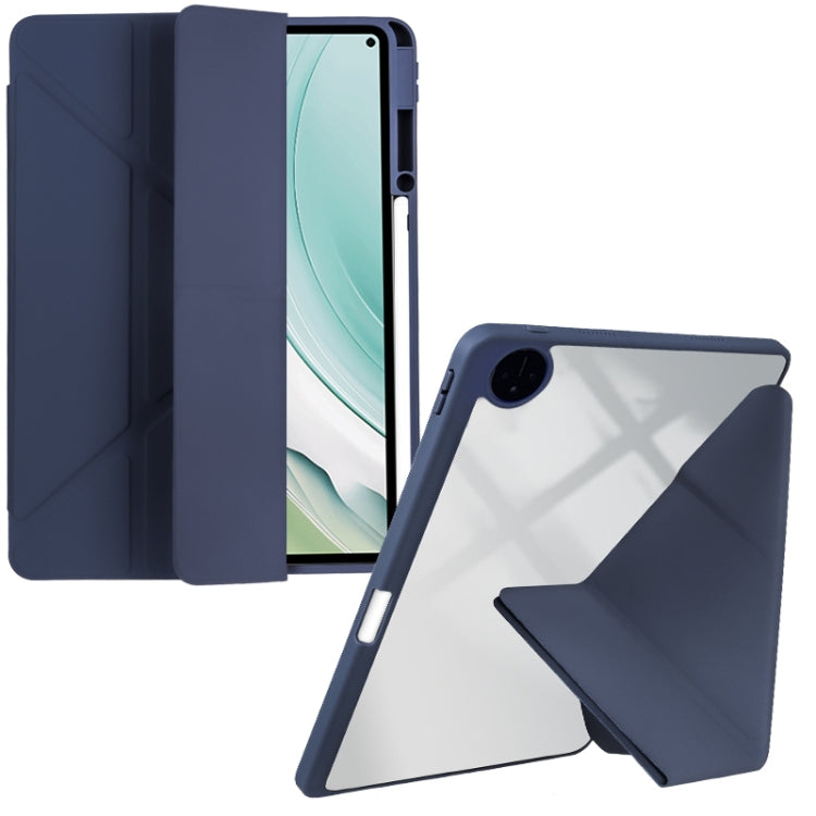 For Huawei MatePad Pro 11 2022 / 2024 Clear Acrylic Deformation Leather Tablet Case(Dark Blue) - Huawei by PMC Jewellery | Online Shopping South Africa | PMC Jewellery | Buy Now Pay Later Mobicred