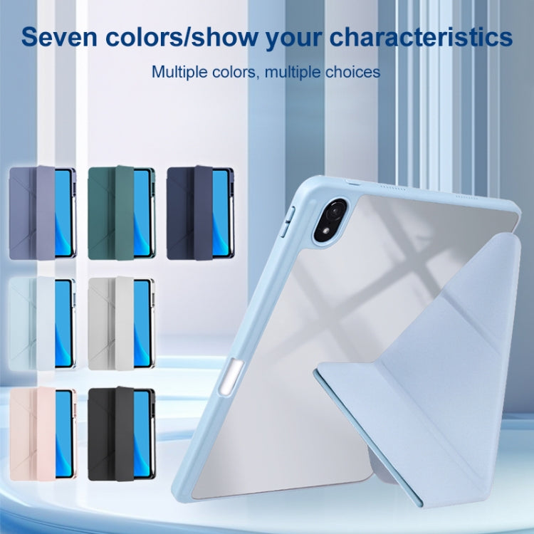 For Huawei MatePad 11 2021 / 2023 Clear Acrylic Deformation Leather Tablet Case(Ice Blue) - free shipping - PMC TechLife - Order now!