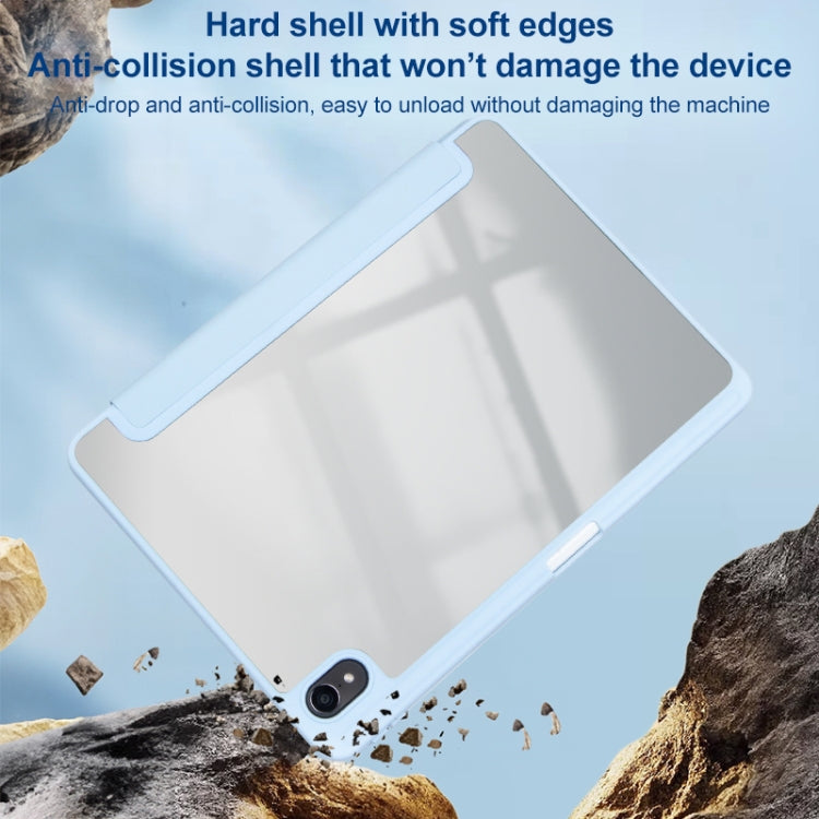 For Huawei MatePad 10.8 Clear Acrylic Deformation Leather Tablet Case(Dark Blue) - Huawei by PMC TechLife | Online Shopping South Africa | PMC TechLife | Buy Now Pay Later Mobicred