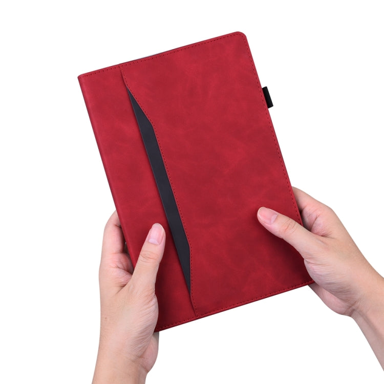 For iPad Pro 11 2024 Splicing Shockproof Leather Tablet Case(Red) - iPad Pro 11 2024 Cases by PMC TechLife | Online Shopping South Africa | PMC TechLife | Buy Now Pay Later Mobicred