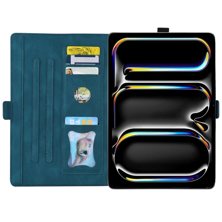 For iPad Pro 13 2024 Love Butterfly Embossed Leather Tablet Case(Blue) - iPad Pro 13 2024 Cases by PMC TechLife | Online Shopping South Africa | PMC TechLife | Buy Now Pay Later Mobicred