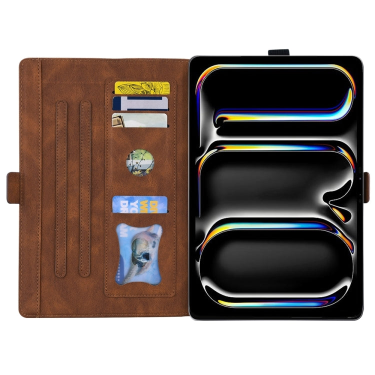 For iPad Pro 11 2024 Love Butterfly Embossed Leather Tablet Case(Brown) - iPad Pro 11 2024 Cases by PMC TechLife | Online Shopping South Africa | PMC TechLife | Buy Now Pay Later Mobicred