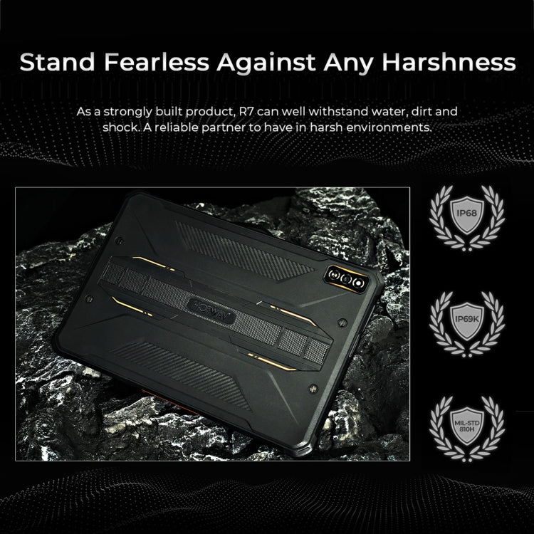 HOTWAV Tab R7 Rugged Tablet, 6GB+256GB, 10.1 inch Android 13 Unisoc Tiger T606 Octa Core 4G Network, Global Version with Google Play(Black Grey) - free shipping - PMC TechLife - Order now!