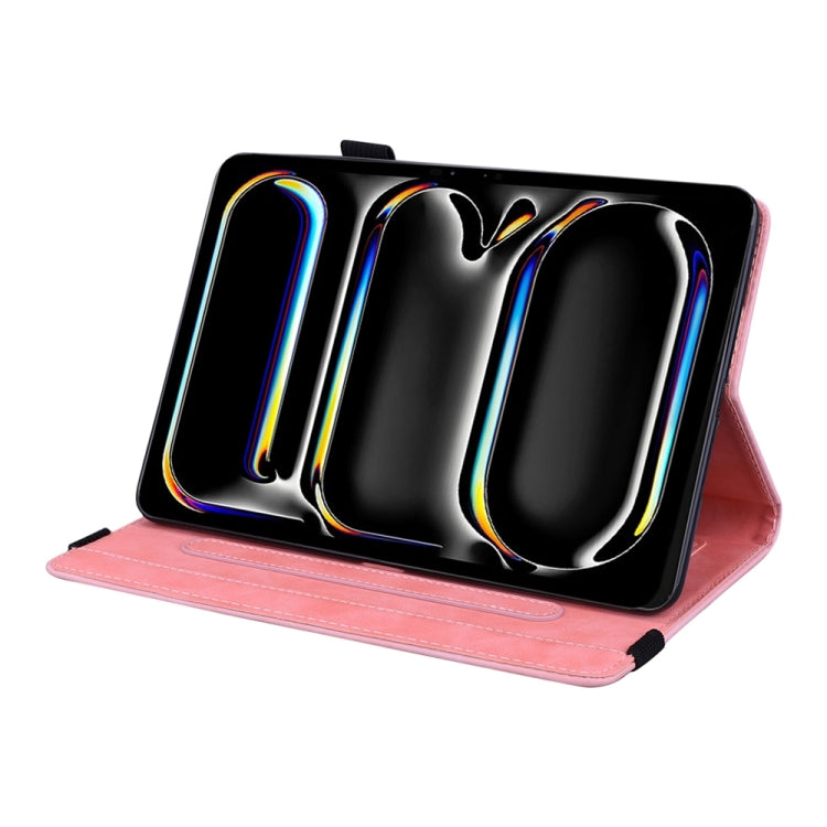 For iPad Pro 11 2024 Calf Texture Embossed Leather Tablet Case(Pink) - iPad Pro 11 2024 Cases by PMC TechLife | Online Shopping South Africa | PMC TechLife | Buy Now Pay Later Mobicred