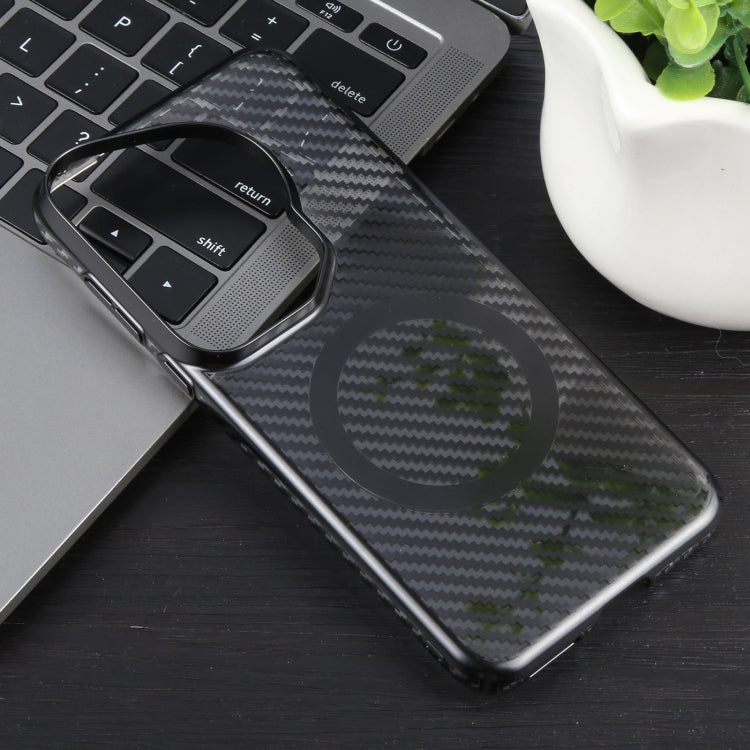 For Huawei Pura 70 Ultra 6D Plated Carbon Fiber Clear Magsafe PC Phone Case(Aurora Purple) - Huawei Cases by PMC Jewellery | Online Shopping South Africa | PMC Jewellery | Buy Now Pay Later Mobicred