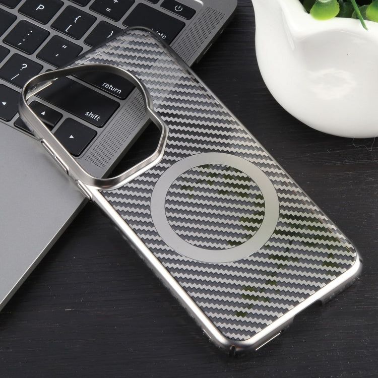 For Huawei Pura 70 Ultra 6D Plated Carbon Fiber Clear Magsafe PC Phone Case(Titanium Grey) - Huawei Cases by PMC Jewellery | Online Shopping South Africa | PMC Jewellery | Buy Now Pay Later Mobicred
