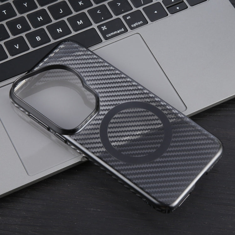 For Huawei Pura 70 Ultra 6D Plated Carbon Fiber Clear Magsafe PC Phone Case(Starry Black) - Huawei Cases by PMC Jewellery | Online Shopping South Africa | PMC Jewellery | Buy Now Pay Later Mobicred