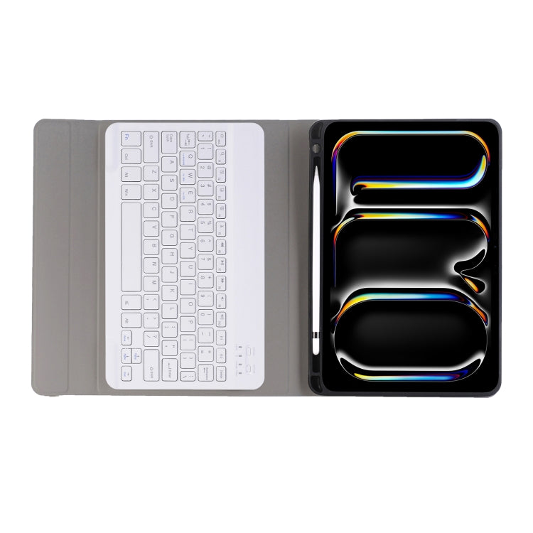 For iPad Pro 11 2024 A13B Lambskin Texture Bluetooth Touch Keyboard Leather Tablet Case with Pen Slot(Rose Gold) - For iPad Pro by PMC TechLife | Online Shopping South Africa | PMC TechLife | Buy Now Pay Later Mobicred