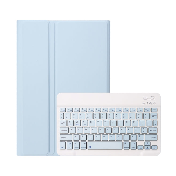 For iPad Pro 11 2024 A13B Lambskin Texture Bluetooth Touch Keyboard Leather Tablet Case with Pen Slot(Light Blue) - For iPad Pro by PMC TechLife | Online Shopping South Africa | PMC TechLife | Buy Now Pay Later Mobicred