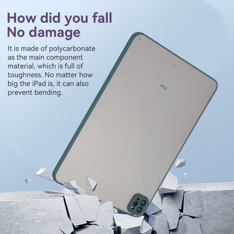 For iPad Air 11 2025 / 2024 Skin Feel 2 in 1 PC Hybrid TPU Tablet Case(Green) - iPad Air 11 2025 / 2024 Cases by PMC TechLife | Online Shopping South Africa | PMC TechLife | Buy Now Pay Later Mobicred