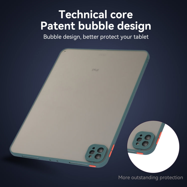 For iPad Pro 11 2024 Skin Feel 2 in 1 PC Hybrid TPU Tablet Case(Green) - iPad Pro 11 2024 Cases by PMC TechLife | Online Shopping South Africa | PMC TechLife | Buy Now Pay Later Mobicred