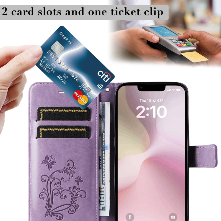For iPhone 16e 3D Butterfly Embossed Pattern Flip Leather Phone Case(Purple) - free shipping - PMC TechLife - Order now!