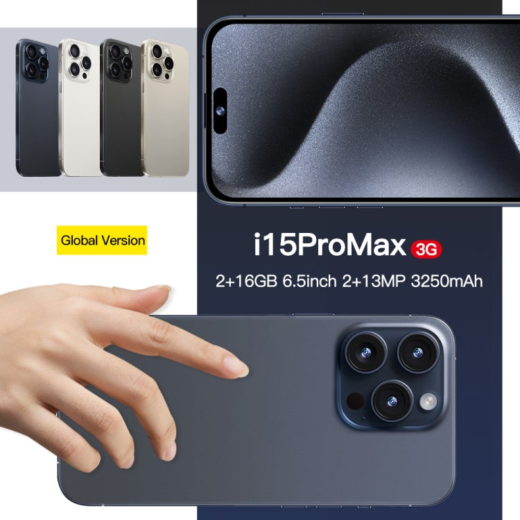 i15 Pro Max / Q5, 2GB+16GB, 6.5 inch Screen, Face Identification, Android 8.1 MTK6580P Quad Core, Network: 3G, Dual SIM(Titanium Grey) -  by PMC TechLife | Online Shopping South Africa | PMC TechLife