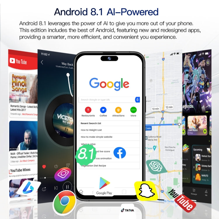 i15 Pro Max / Q5, 2GB+16GB, 6.5 inch Screen, Face Identification, Android 8.1 MTK6580P Quad Core, Network: 3G, Dual SIM(Titanium Grey) -  by PMC TechLife | Online Shopping South Africa | PMC TechLife