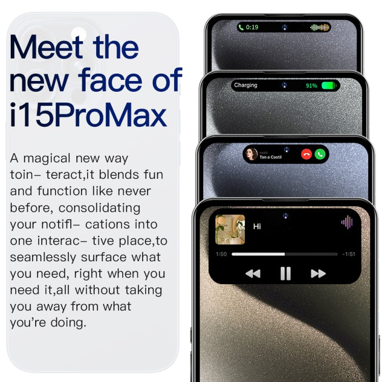 i15 Pro Max / Q5, 2GB+16GB, 6.5 inch Screen, Face Identification, Android 8.1 MTK6580P Quad Core, Network: 3G, Dual SIM(Titanium Grey) -  by PMC TechLife | Online Shopping South Africa | PMC TechLife