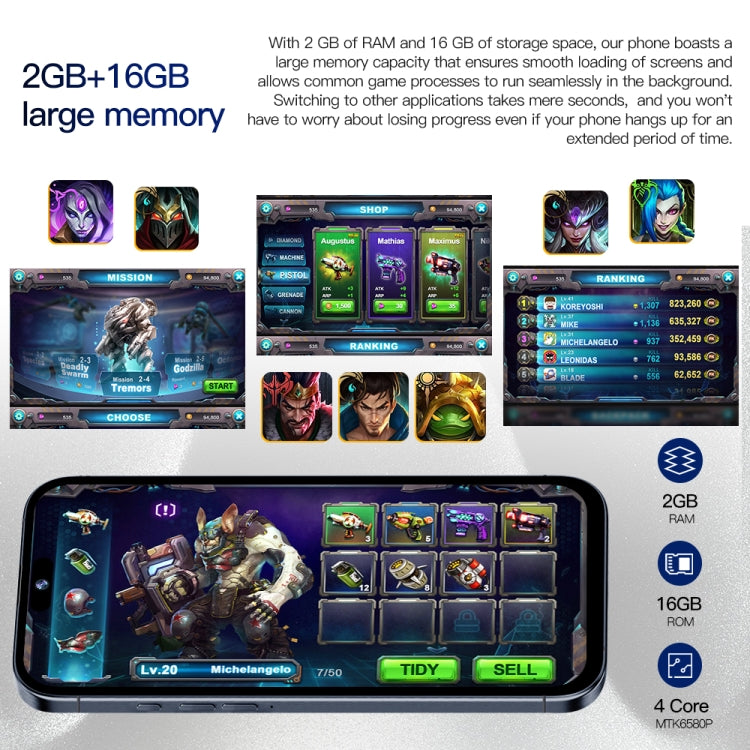 i15 Pro Max / Q5, 2GB+16GB, 6.5 inch Screen, Face Identification, Android 8.1 MTK6580P Quad Core, Network: 3G, Dual SIM(Titanium Blue) - free shipping - PMC TechLife - Order now!