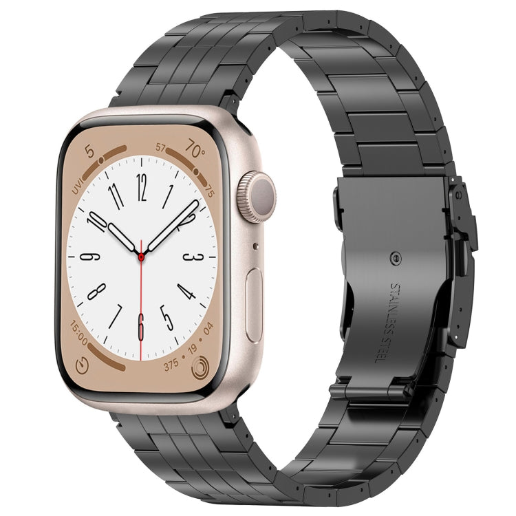 For Apple Watch SE 2023 44mm Armor 5-bead Titanium Watch Band(Black) - Watch Bands by PMc TechLife | Online Shopping South Africa | PMc TechLife | Buy Now Pay Later Mobicred