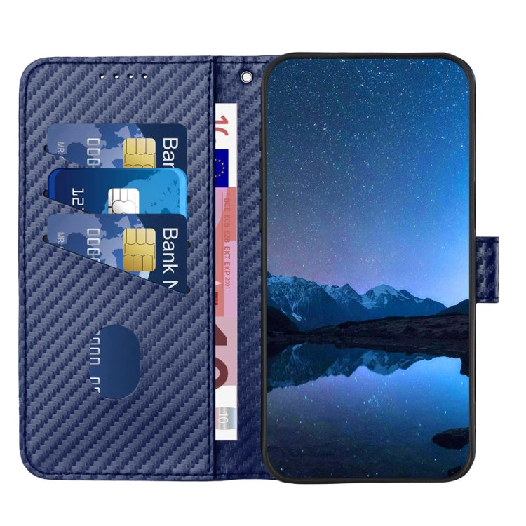 For Motorola Moto G Power 5G 2024 YX0070 Carbon Fiber Buckle Leather Phone Case with Lanyard(Royal Blue) - free shipping - PMC Jewellery - Order now!