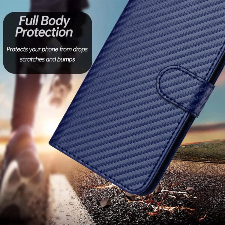 For Motorola Moto G Power 5G 2024 YX0070 Carbon Fiber Buckle Leather Phone Case with Lanyard(Royal Blue) - free shipping - PMC Jewellery - Order now!