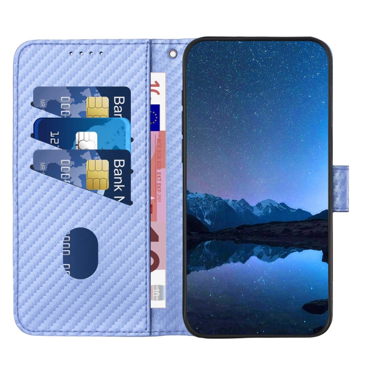 For Motorola Moto G Power 5G 2024 YX0070 Carbon Fiber Buckle Leather Phone Case with Lanyard(Light Purple) - Motorola Cases by PMC Jewellery | Online Shopping South Africa | PMC Jewellery | Buy Now Pay Later Mobicred