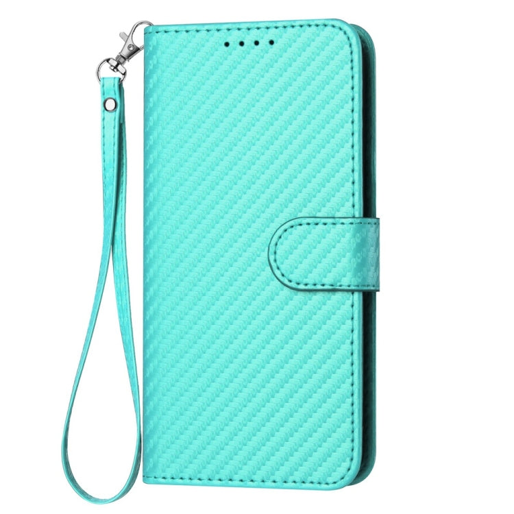 For Motorola Moto G Stylus 5G 2024 YX0070 Carbon Fiber Buckle Leather Phone Case with Lanyard(Light Blue) - free shipping - PMC Jewellery - Order now!