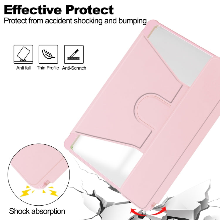 For iPad Air 11 2024 Transparent Rotation Smart Leather Tablet Case(Pink) - iPad Air 11 2024 Cases by PMC TechLife | Online Shopping South Africa | PMC TechLife | Buy Now Pay Later Mobicred